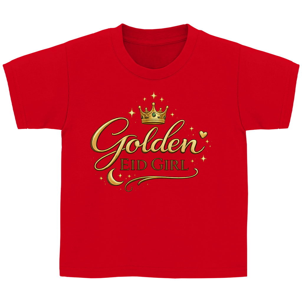 Golden Eid Girl – Kinder Basic T-Shirt | Eid Shirt
