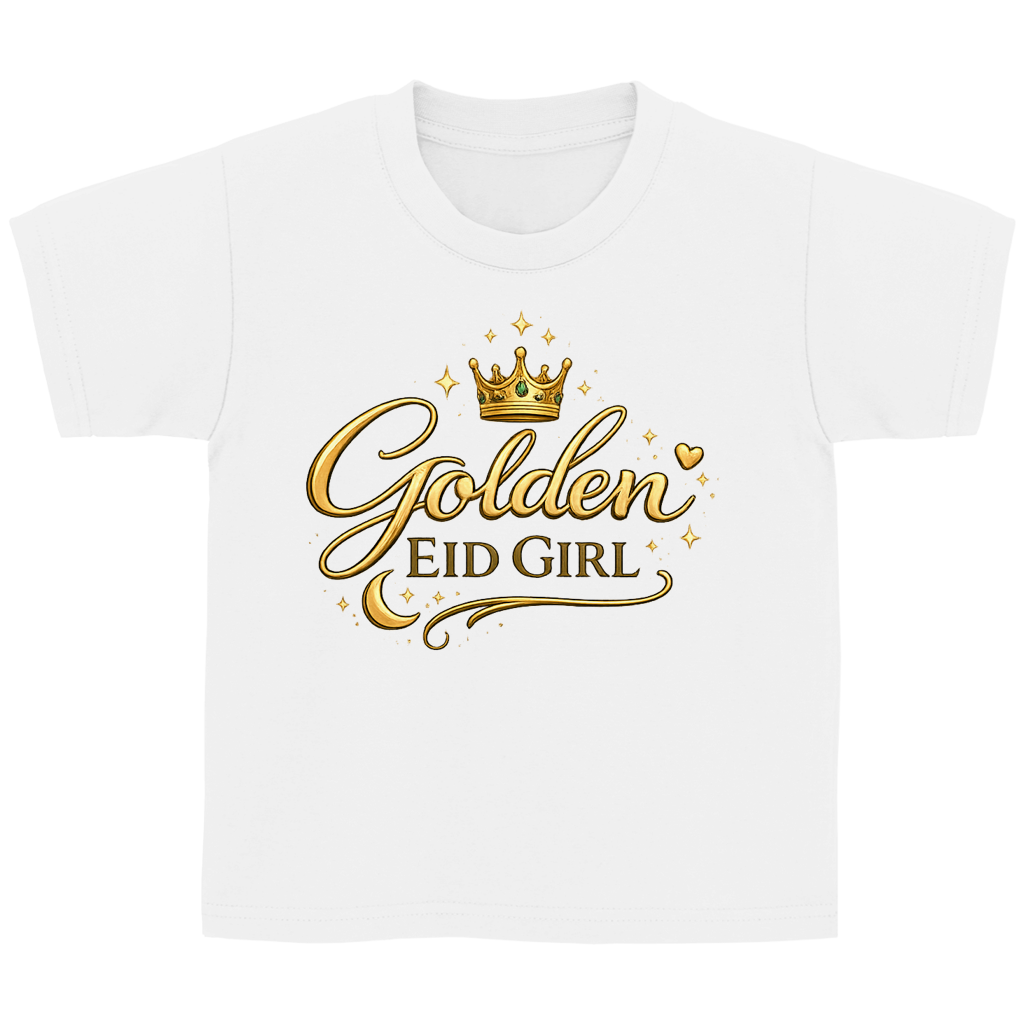 Golden Eid Girl – Kinder Basic T-Shirt | Eid Shirt