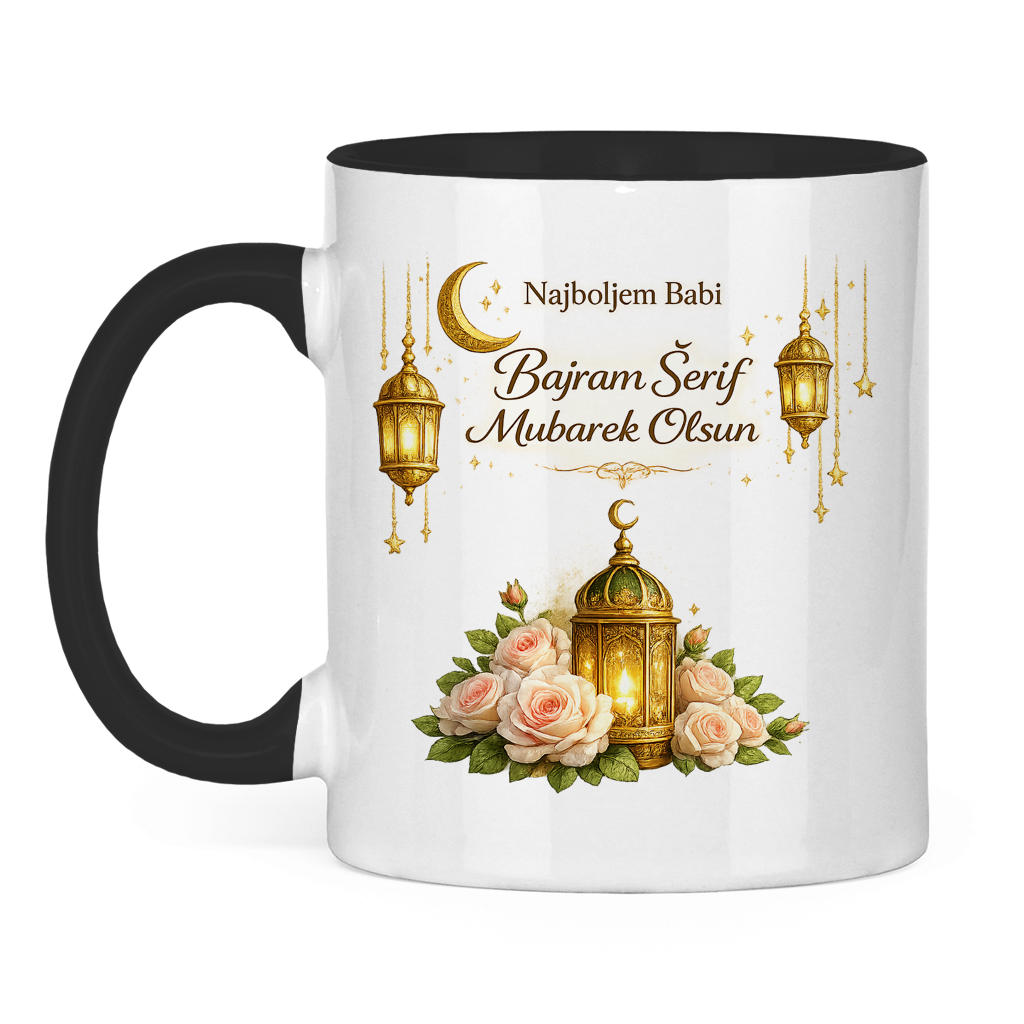 🇧🇦 Bajramska šolja Najboljem Babi Bajram Šerif Mubarek Olsun | Elegantan Bajramski poklon