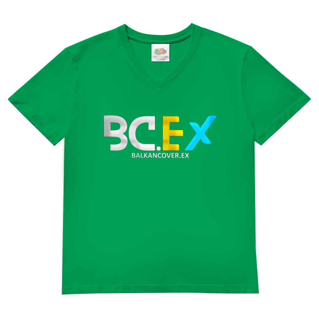 Herren Basic V-Neck T-Shirt BCEX | Frontprint
