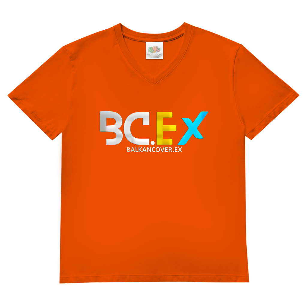 Herren Basic V-Neck T-Shirt BCEX | Frontprint