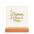 🇧🇦 LED Bilderrahmen - Bajram Serif Mubarek Olsun | Elegantes Eid Mubarak Geschenk