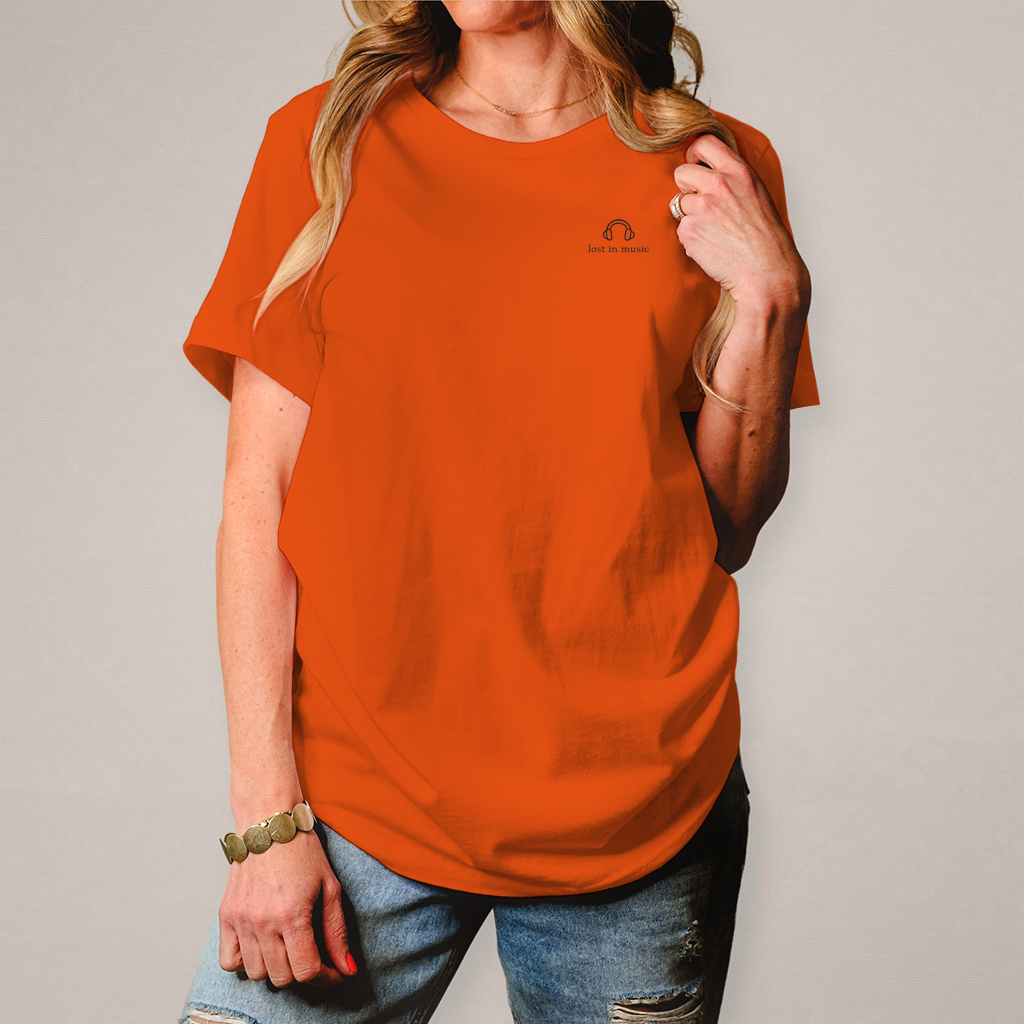 Lost in Music – Damen T-Shirt mit modernem Musik Design