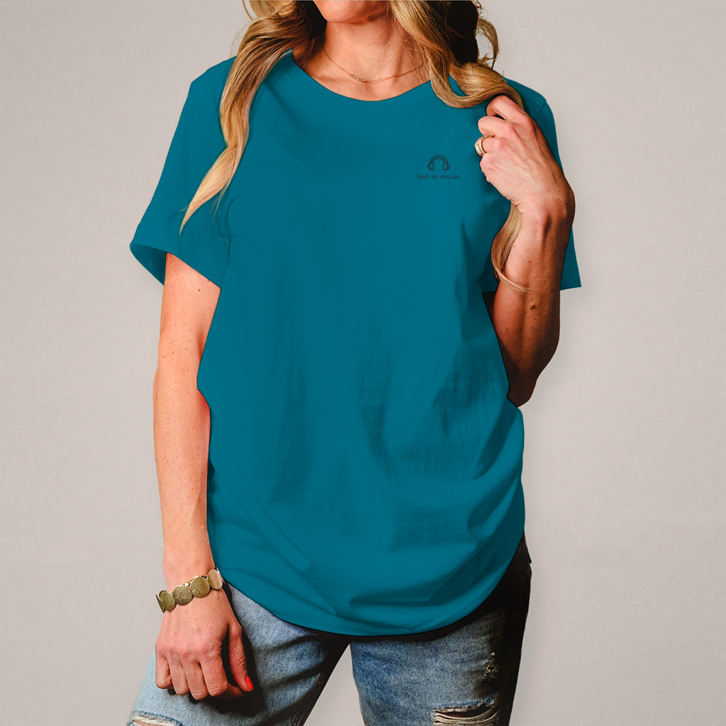 Lost in Music – Damen T-Shirt mit modernem Musik Design