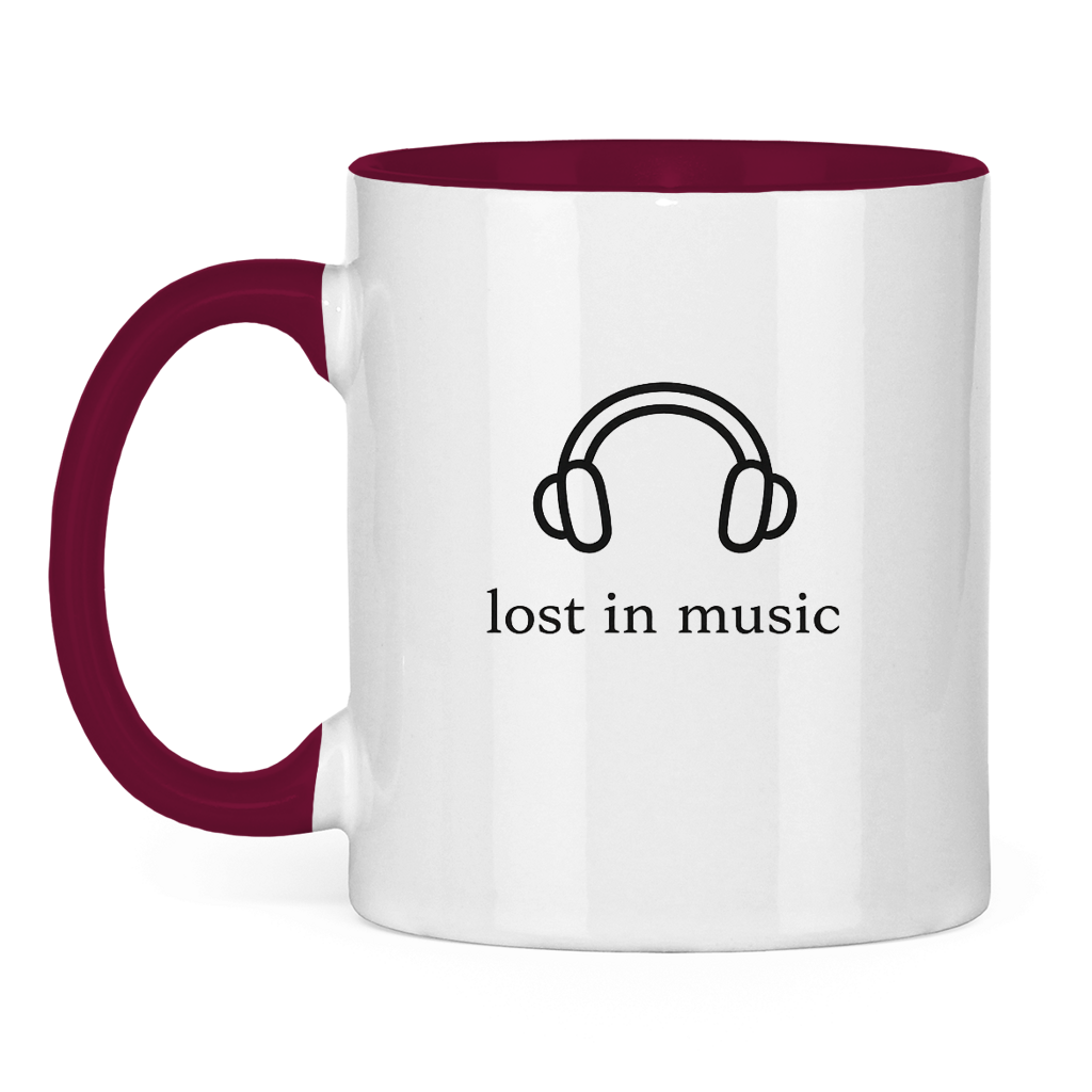Tasse zweifarbig Lost in Music