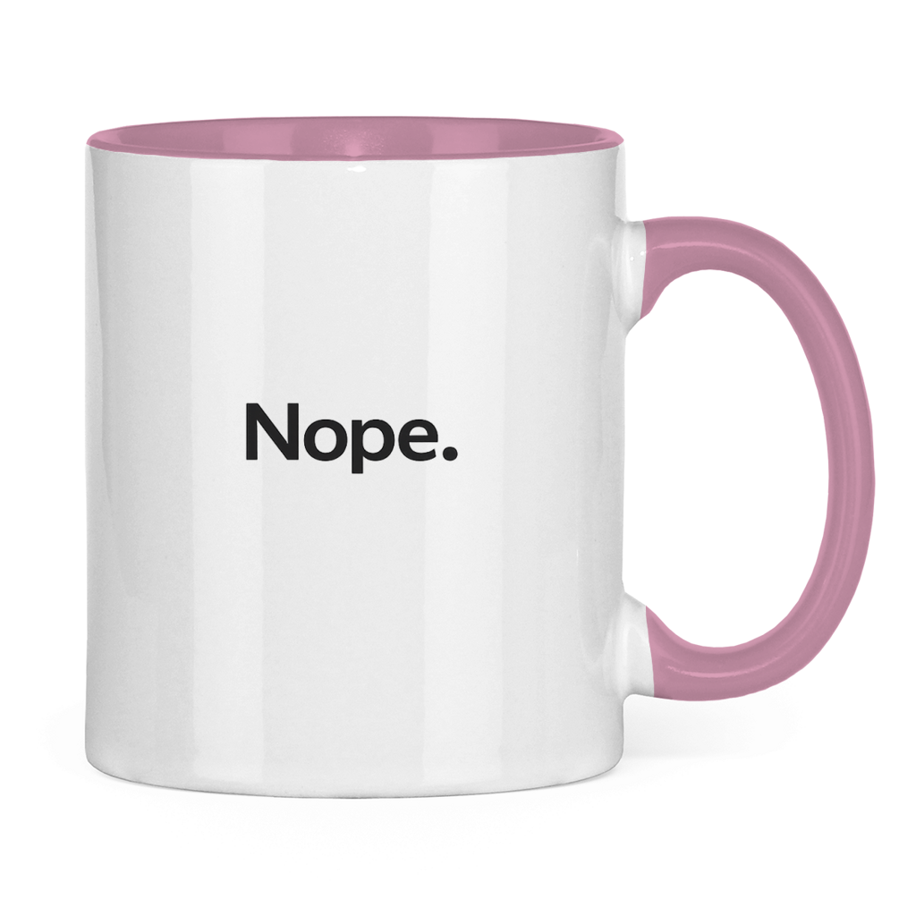 Lustige Tasse „Nope.“ – Minimal Kaffee Tasse