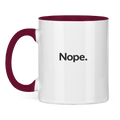 Lustige Tasse „Nope.“ – Minimal Kaffee Tasse