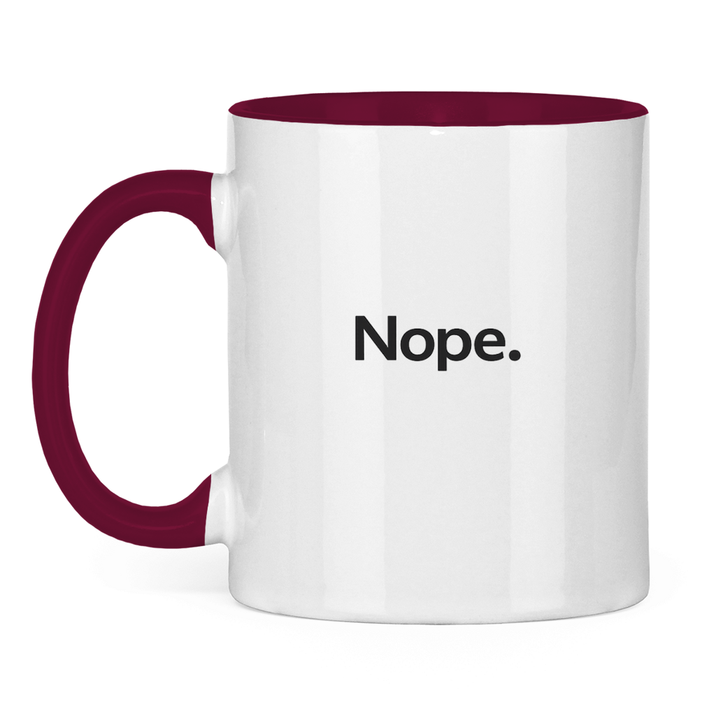 Smiješna šolja "Nope." – Minimalistička šolja za kafu