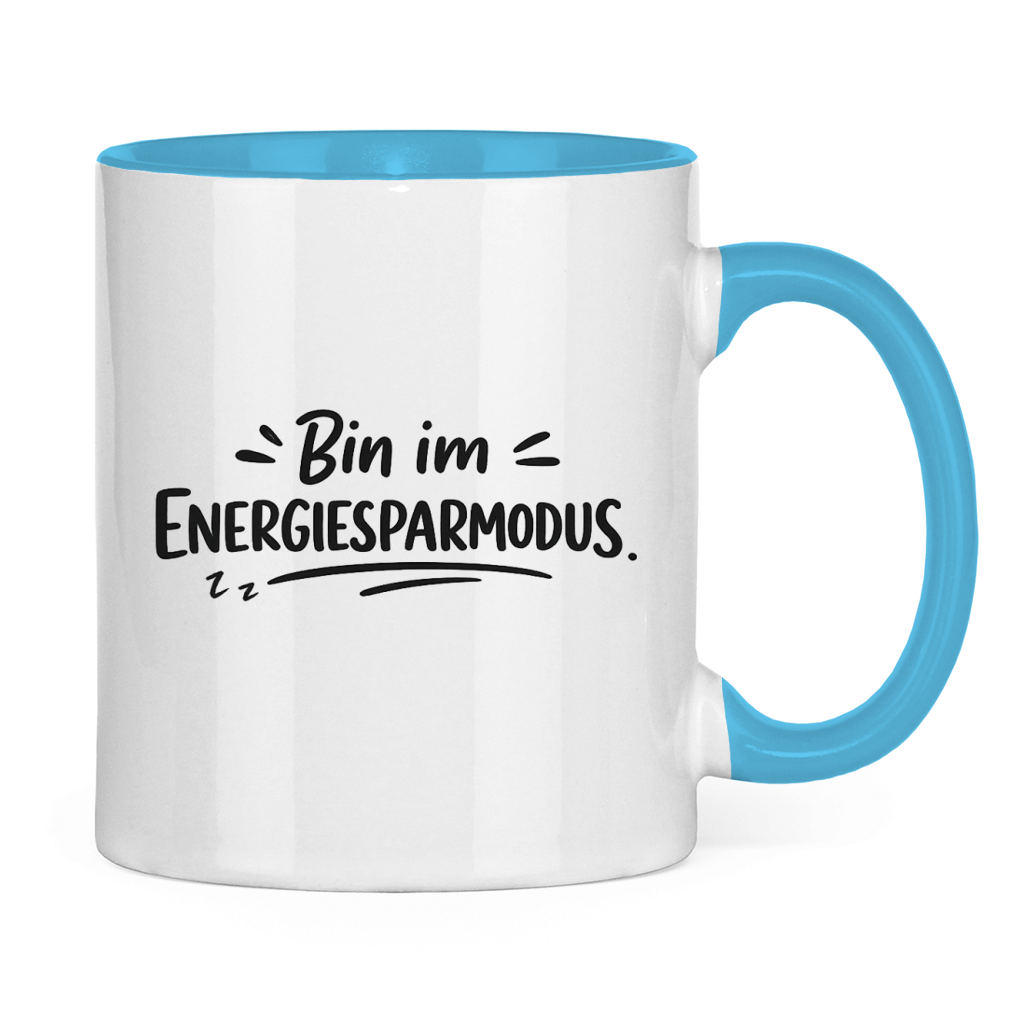 Lustige Tasse „Bin im Energiesparmodus.“