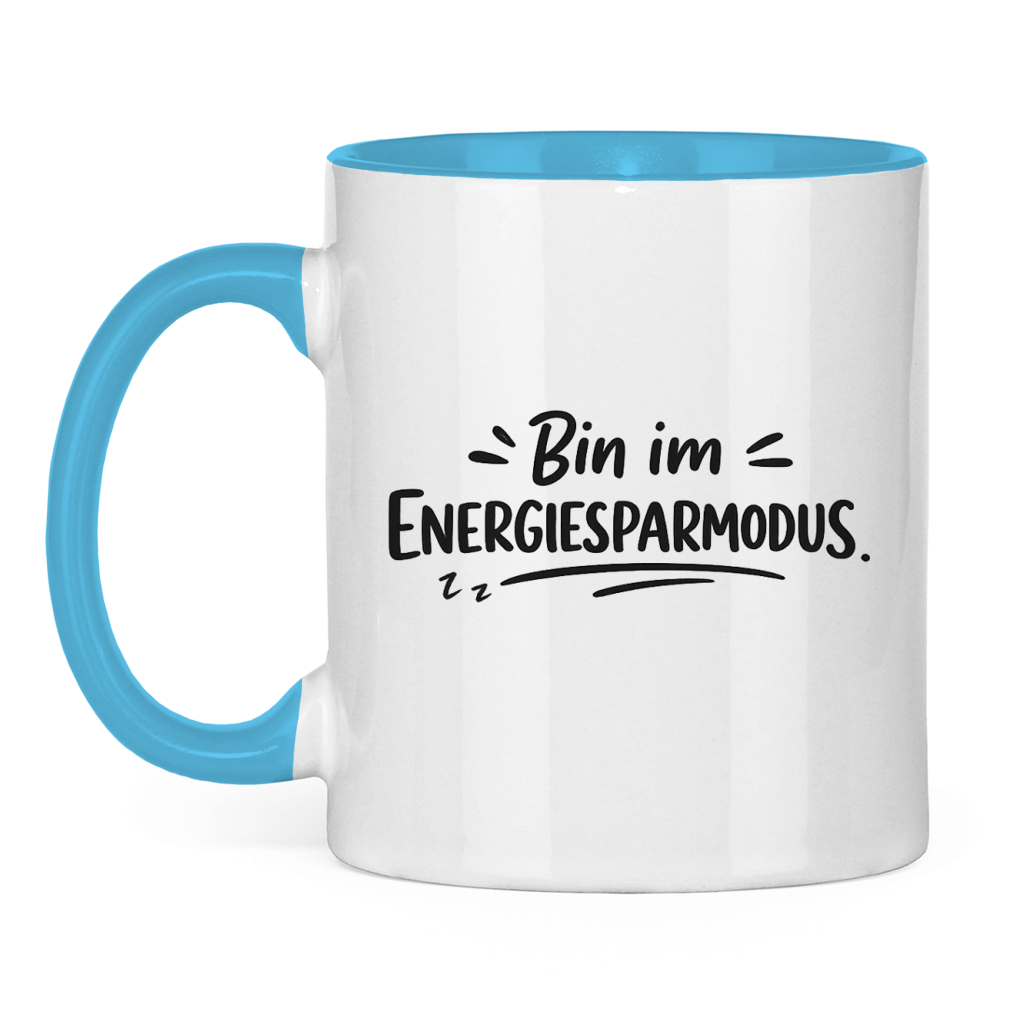 Lustige Tasse „Bin im Energiesparmodus.“
