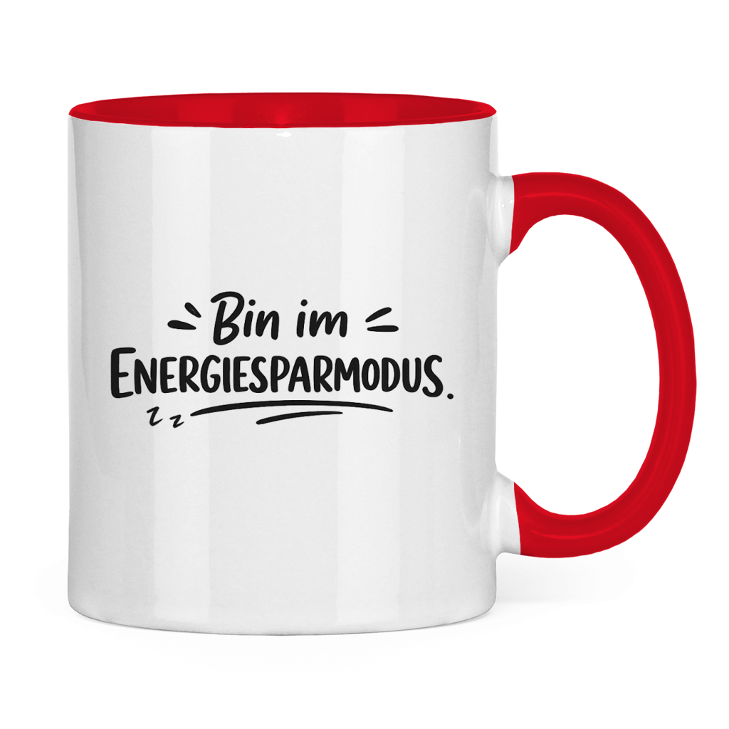 Lustige Tasse „Bin im Energiesparmodus.“