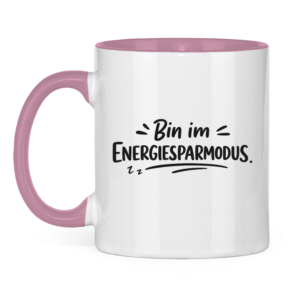 Lustige Tasse „Bin im Energiesparmodus.“