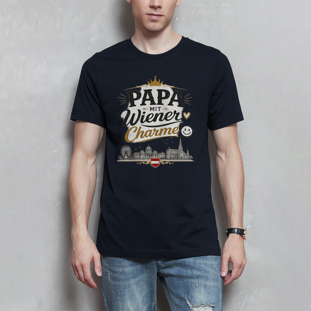 Herren T-Shirt – Papa mit Wiener Charme | Österreich Style