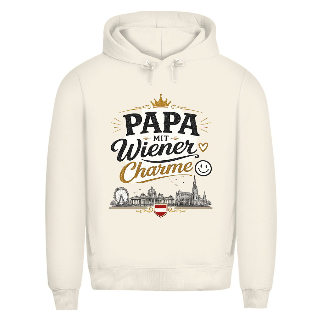 Herren Premium Bio Hoodie – Papa mit Wiener Charme | Österreich