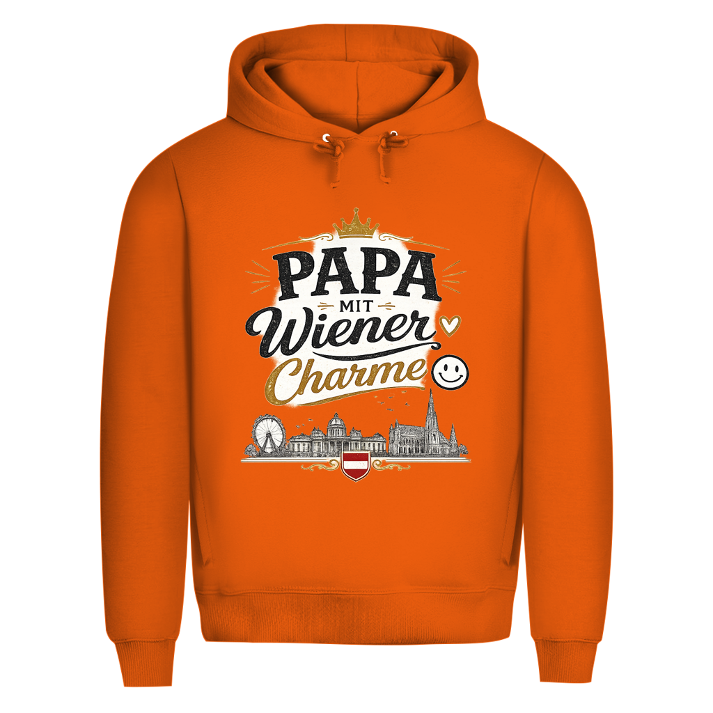 Herren Premium Bio Hoodie – Papa mit Wiener Charme | Österreich
