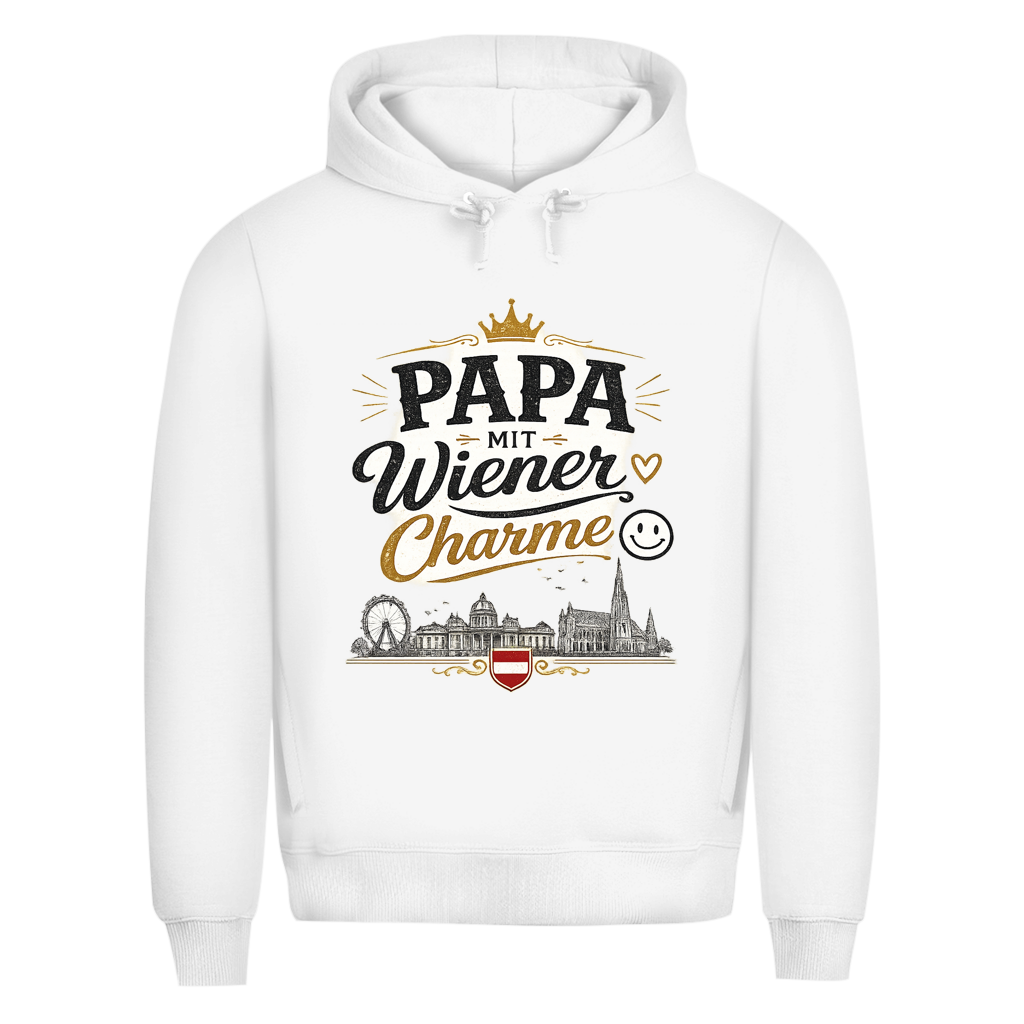 Herren Premium Bio Hoodie – Papa mit Wiener Charme | Österreich