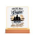 LED Bilderrahmen „Für die Welt bist du ein Papa“ – Emotionales Vatertag Geschenk