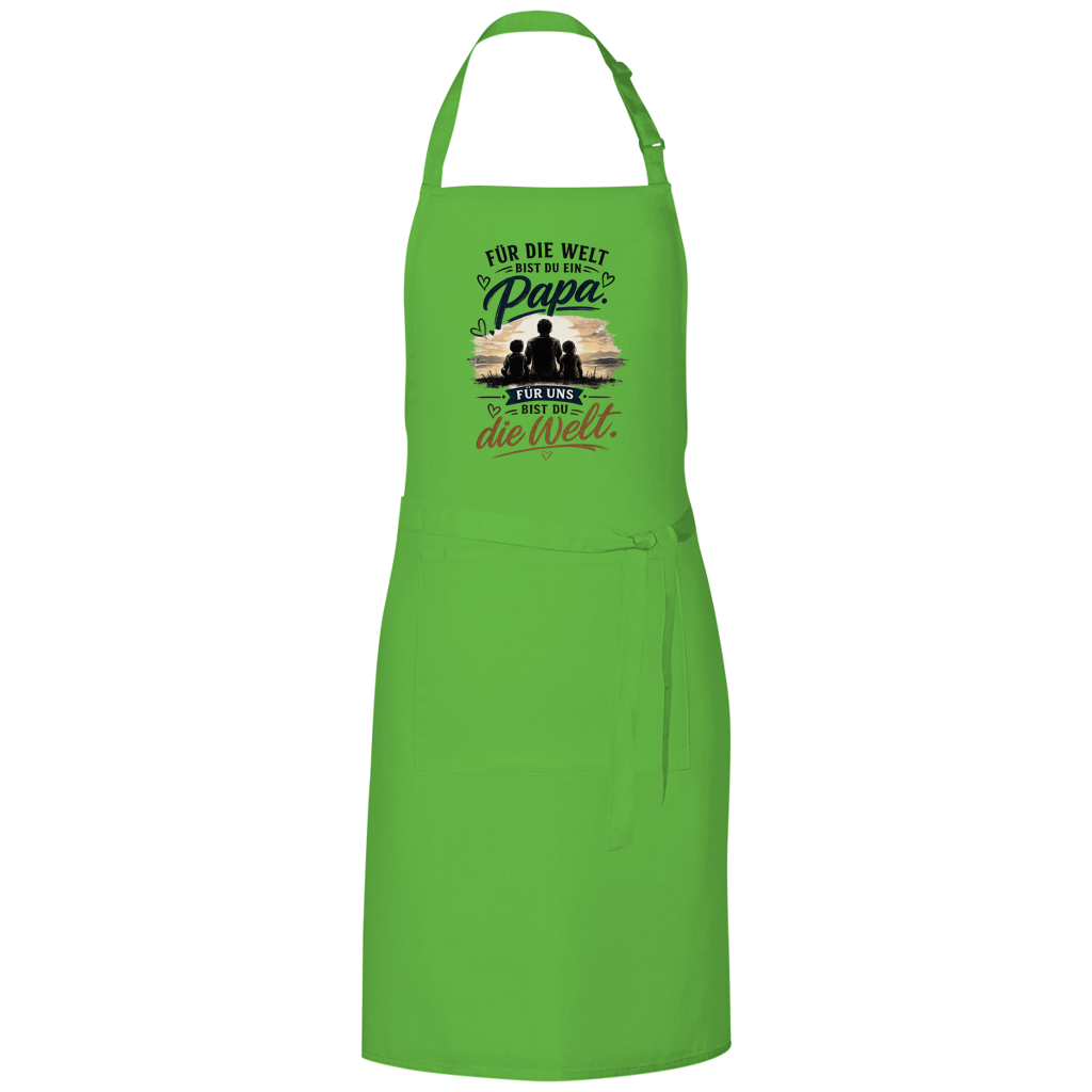 Grillschürze „Für die Welt bist du ein Papa“ – Vatertag Geschenk für Grillmeister