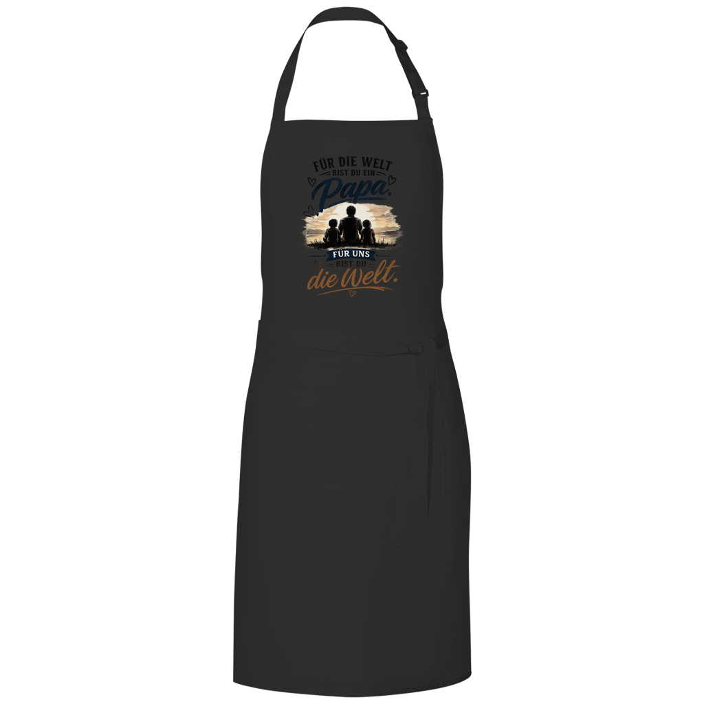Grillschürze „Für die Welt bist du ein Papa“ – Vatertag Geschenk für Grillmeister