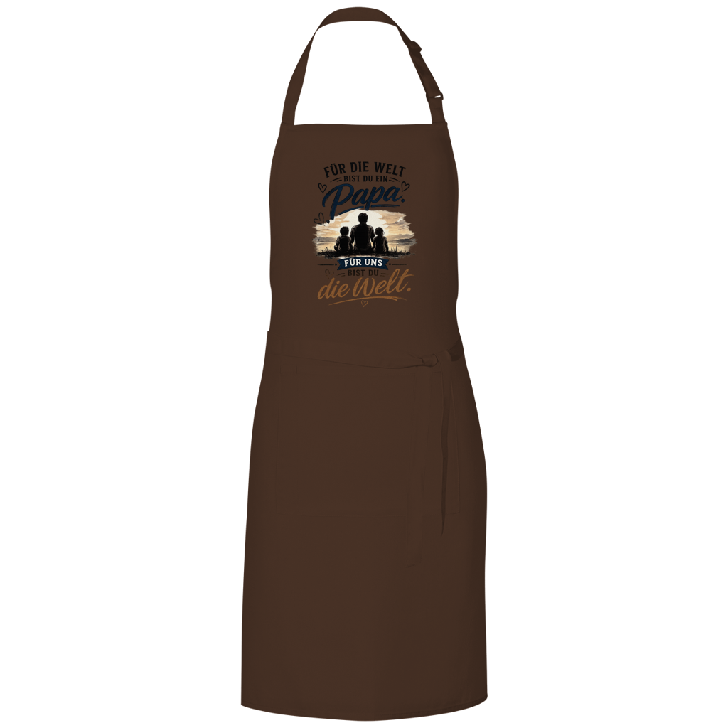 Grillschürze „Für die Welt bist du ein Papa“ – Vatertag Geschenk für Grillmeister