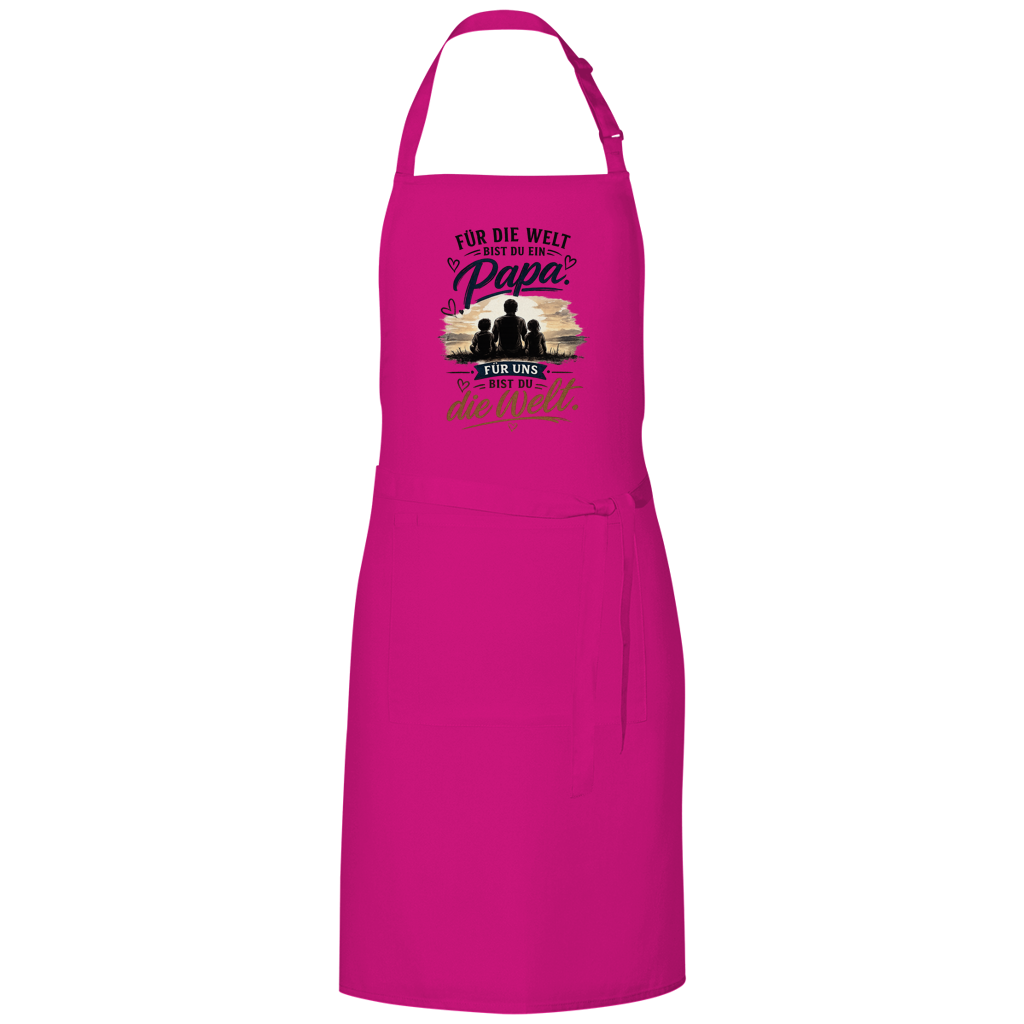 Grillschürze „Für die Welt bist du ein Papa“ – Vatertag Geschenk für Grillmeister