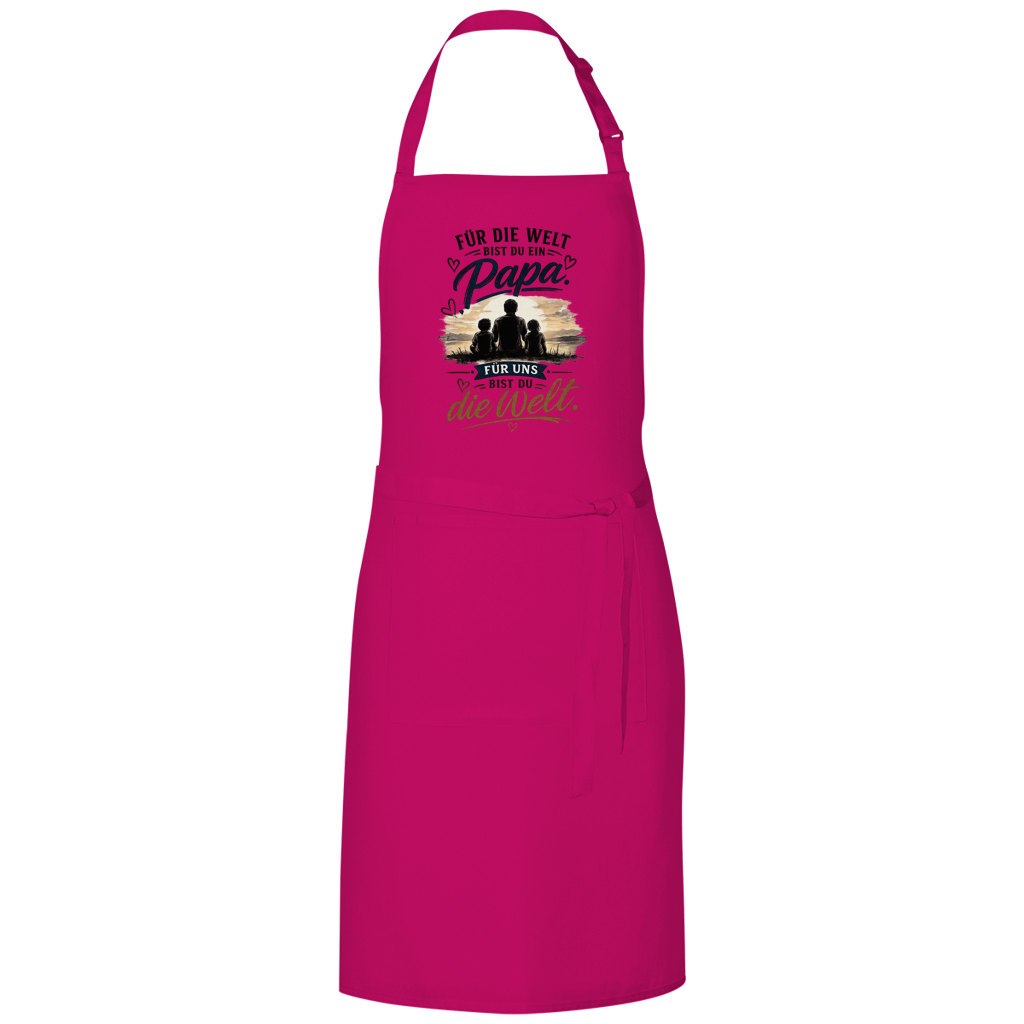 Grillschürze „Für die Welt bist du ein Papa“ – Vatertag Geschenk für Grillmeister