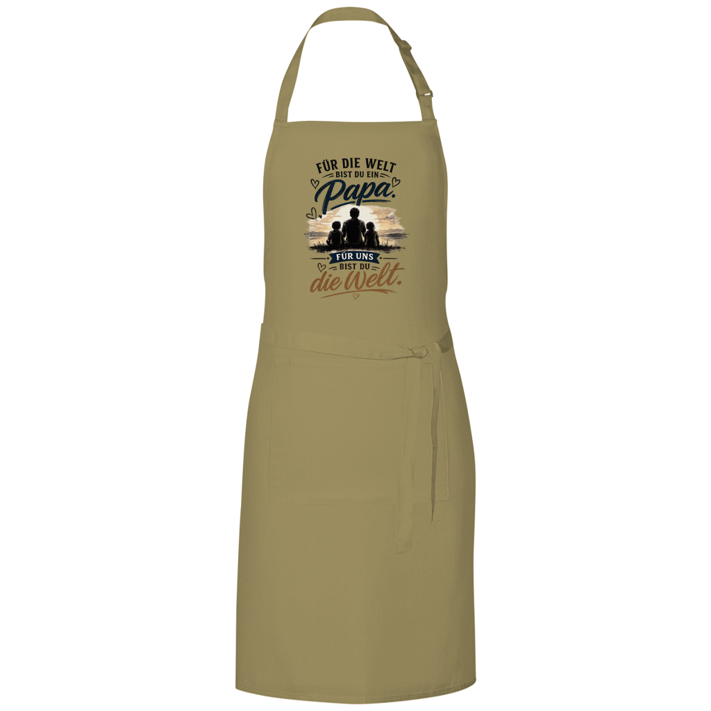 Grillschürze „Für die Welt bist du ein Papa“ – Vatertag Geschenk für Grillmeister
