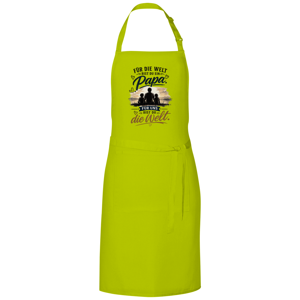 Grillschürze „Für die Welt bist du ein Papa“ – Vatertag Geschenk für Grillmeister