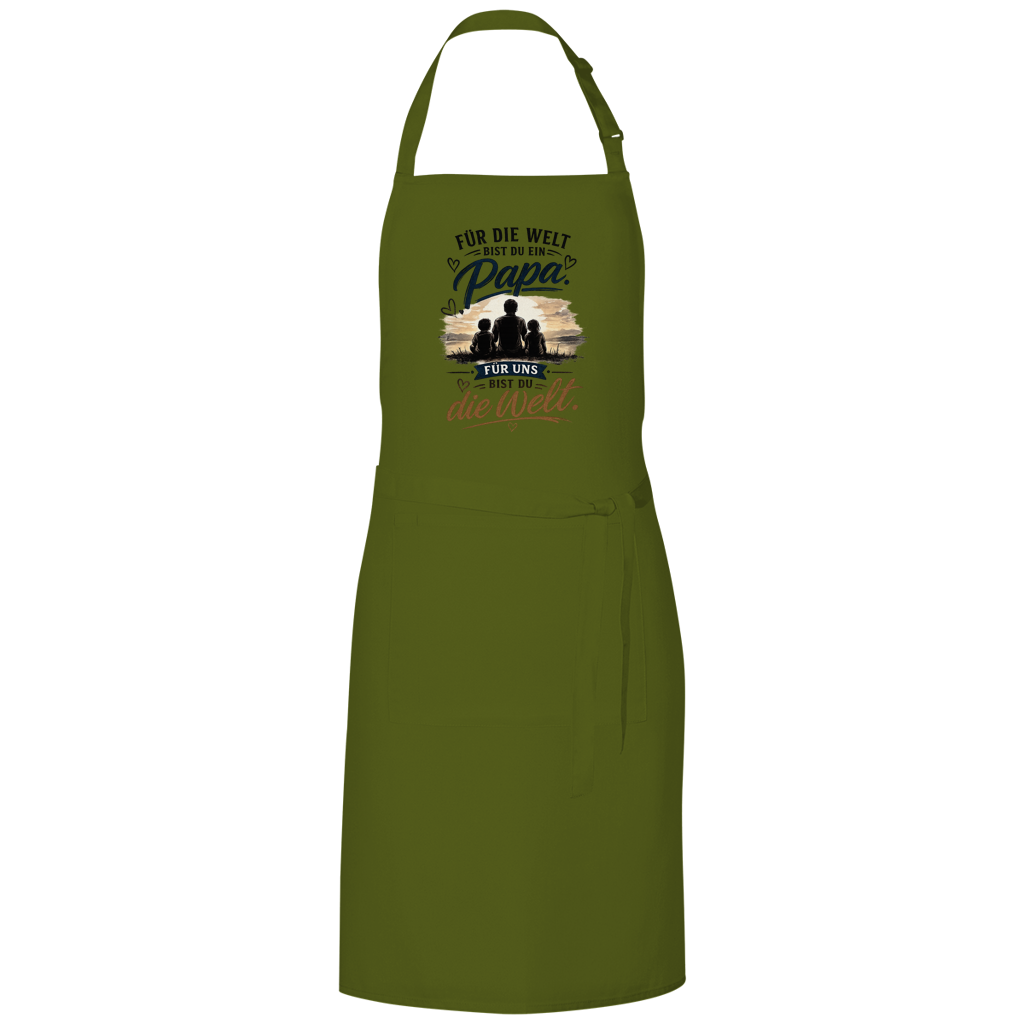 Grillschürze „Für die Welt bist du ein Papa“ – Vatertag Geschenk für Grillmeister
