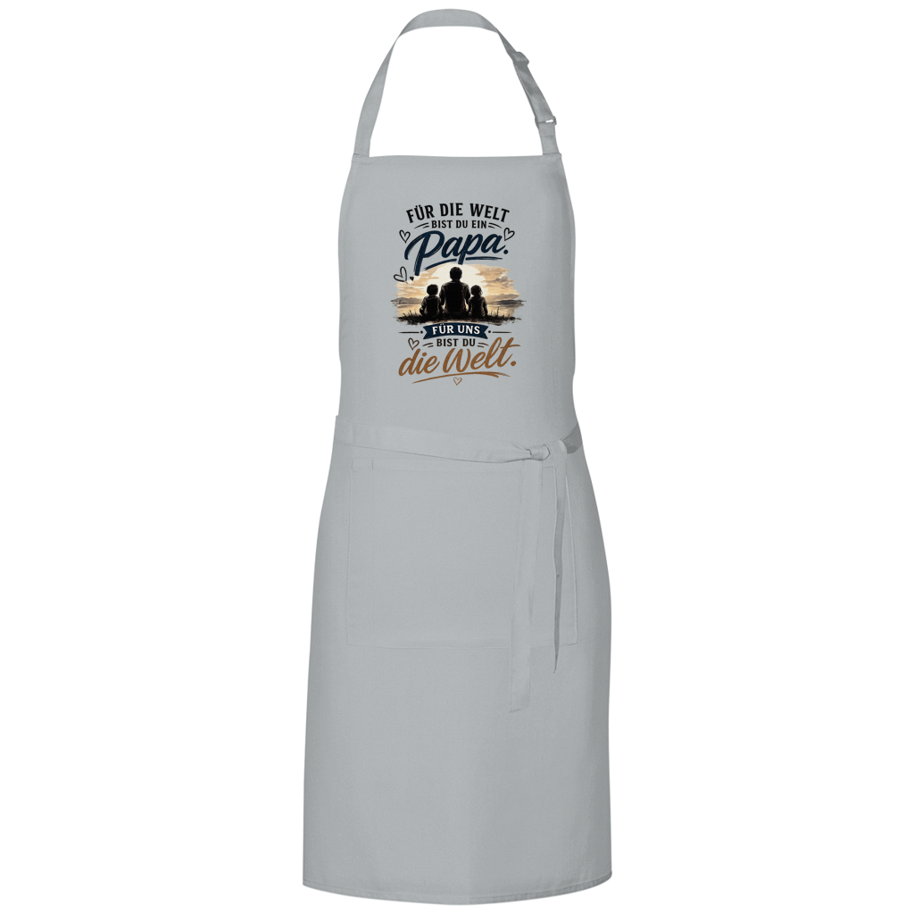Grillschürze „Für die Welt bist du ein Papa“ – Vatertag Geschenk für Grillmeister