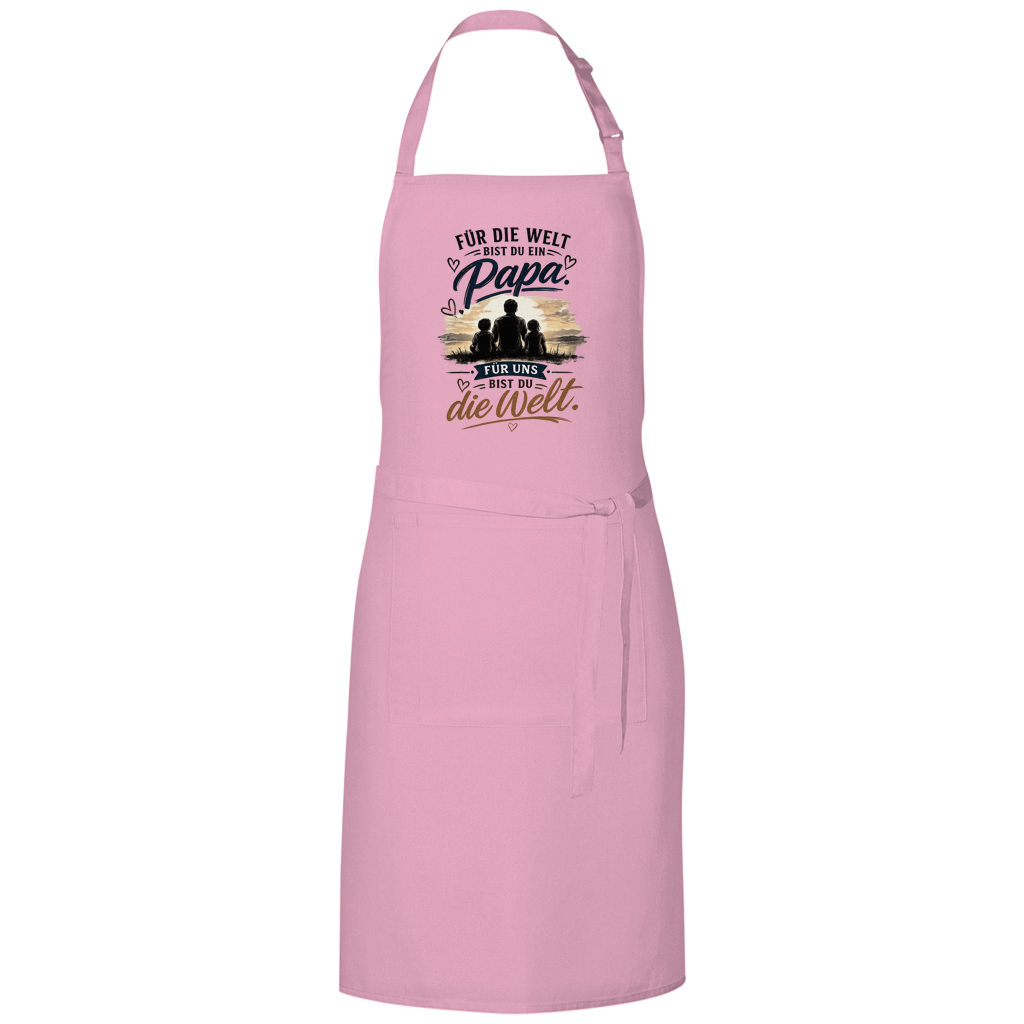 Grillschürze „Für die Welt bist du ein Papa“ – Vatertag Geschenk für Grillmeister