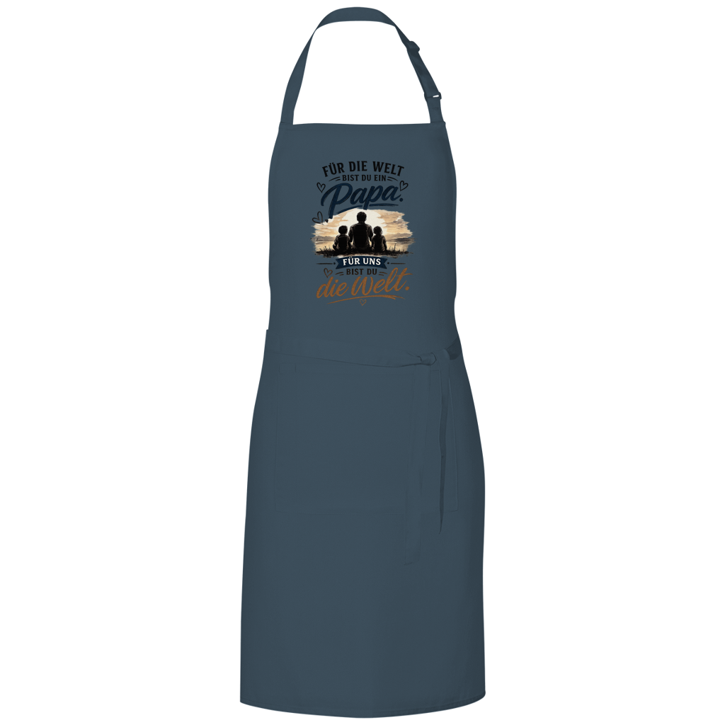 Grillschürze „Für die Welt bist du ein Papa“ – Vatertag Geschenk für Grillmeister