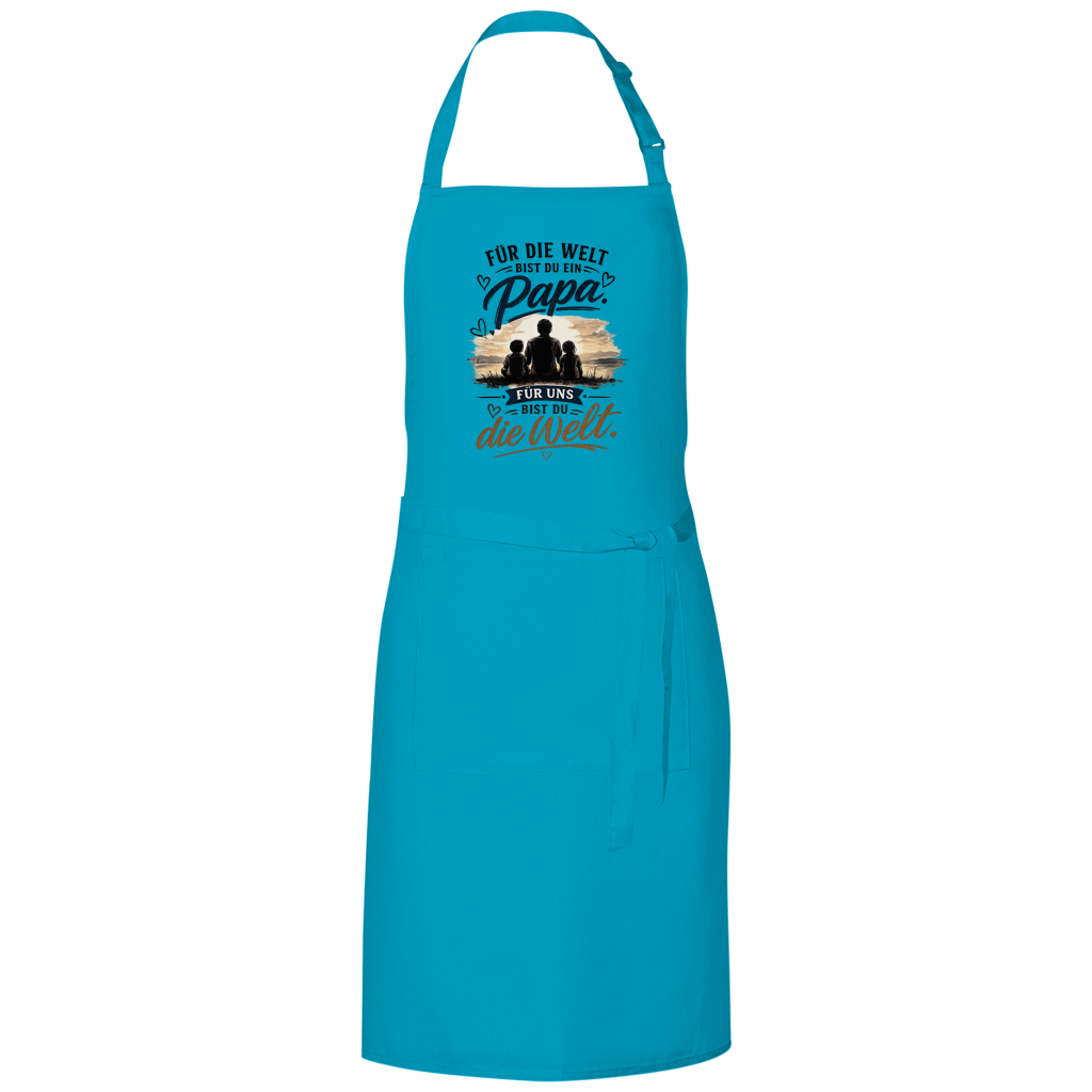 Grillschürze „Für die Welt bist du ein Papa“ – Vatertag Geschenk für Grillmeister