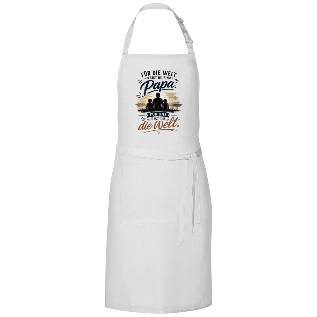 Grillschürze „Für die Welt bist du ein Papa“ – Vatertag Geschenk für Grillmeister