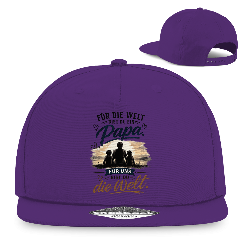Snapback Cap „Für die Welt bist du ein Papa“ – Stylisches Vatertag Geschenk