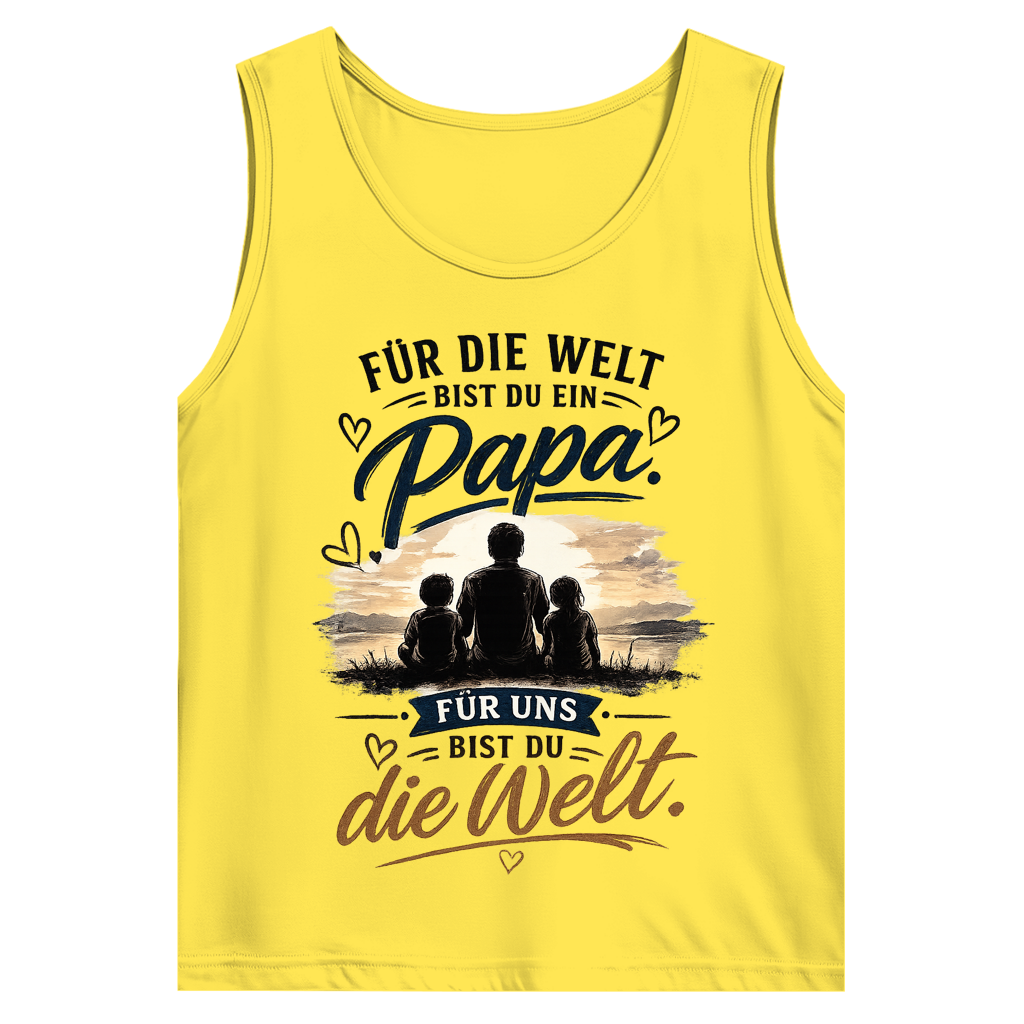 Herren Tank Top „Für die Welt bist du ein Papa“ – Vatertag Geschenk für Papa