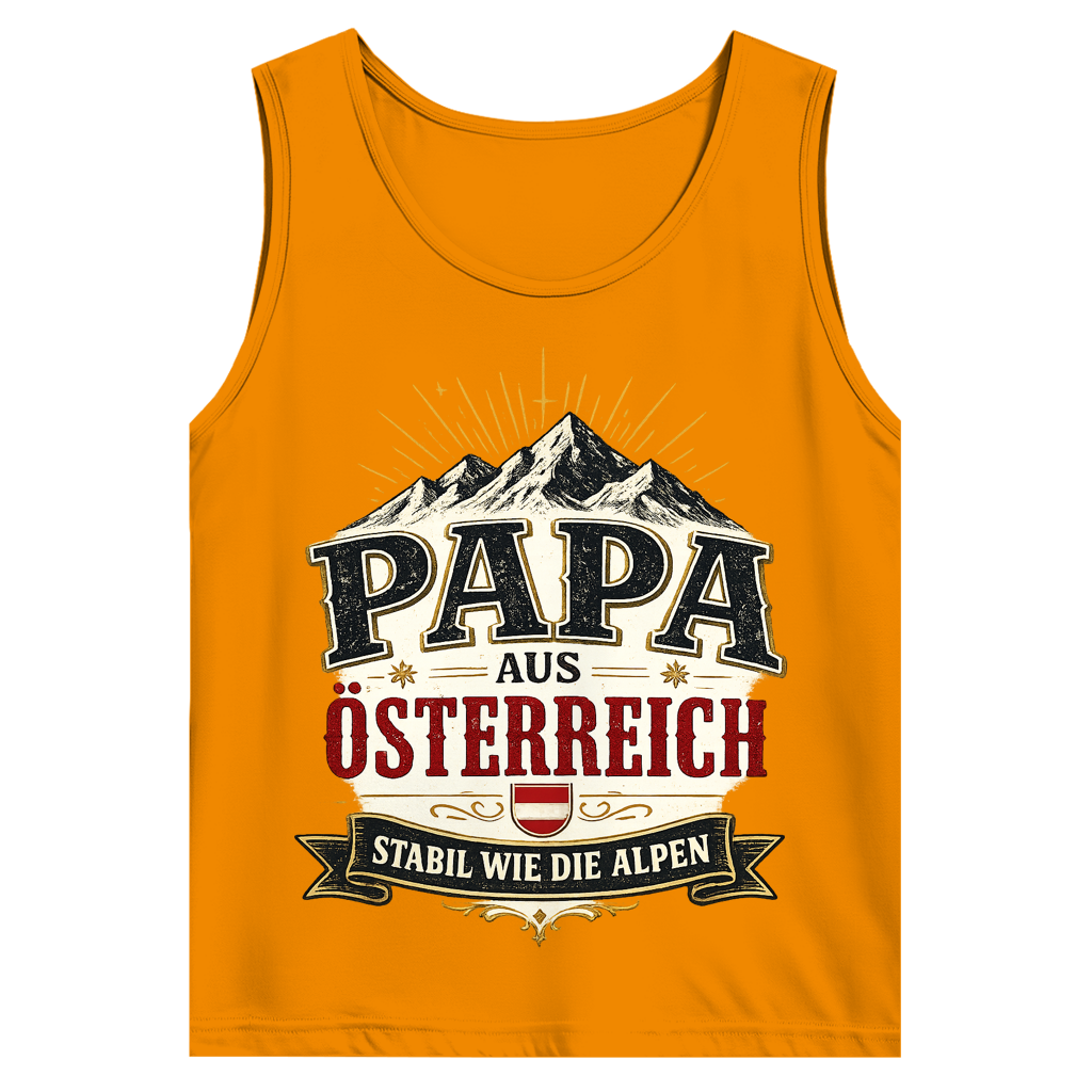 Herren Tank Top „Papa aus Österreich – stabil wie die Alpen“ | Vatertag Geschenk