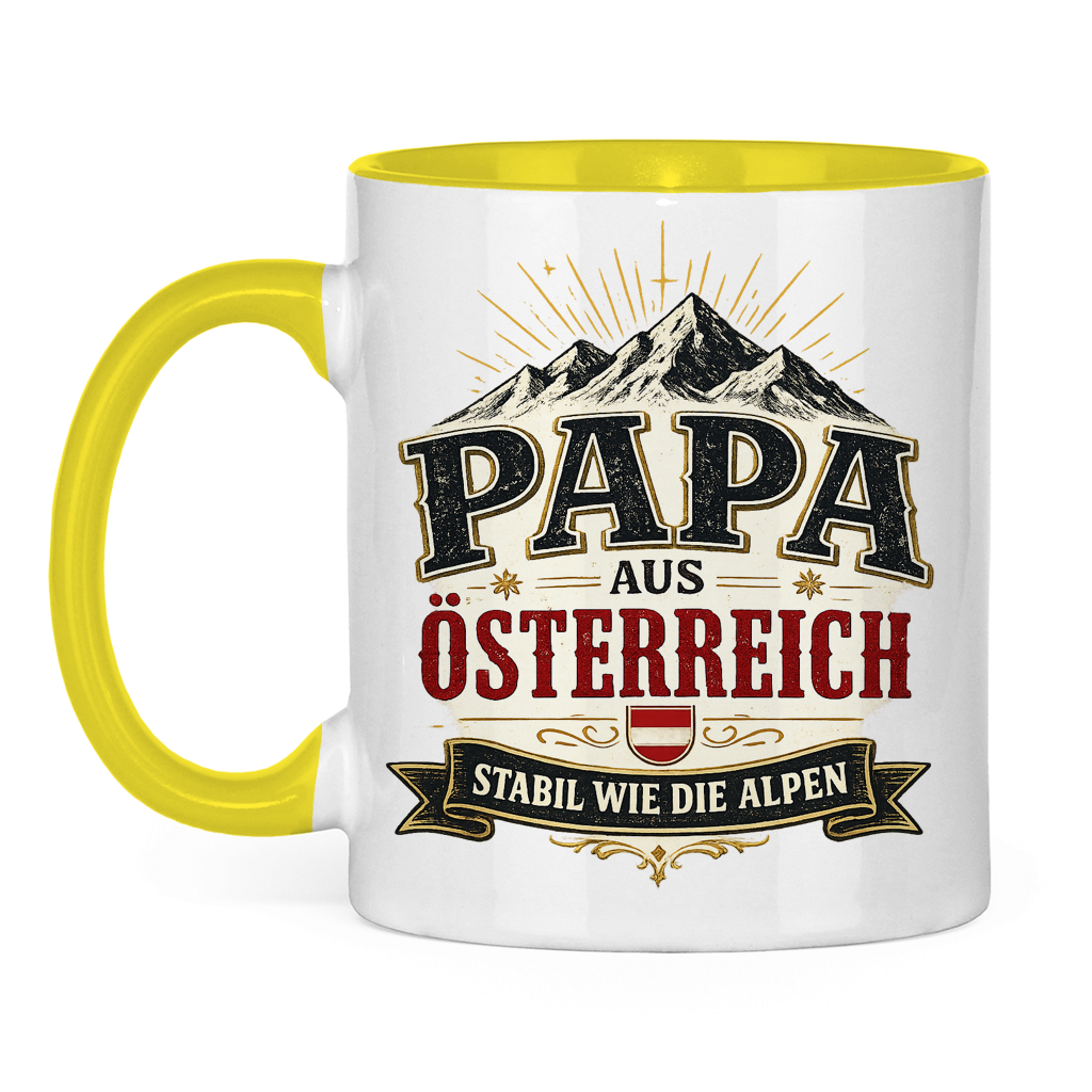 Tasse „Papa aus Österreich – stabil wie die Alpen“ | Vatertag Geschenk für Papa