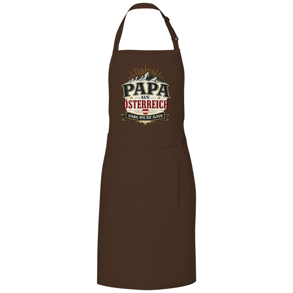 Grillschürze „Papa aus Österreich – stabil wie die Alpen“ | Vatertag Geschenk