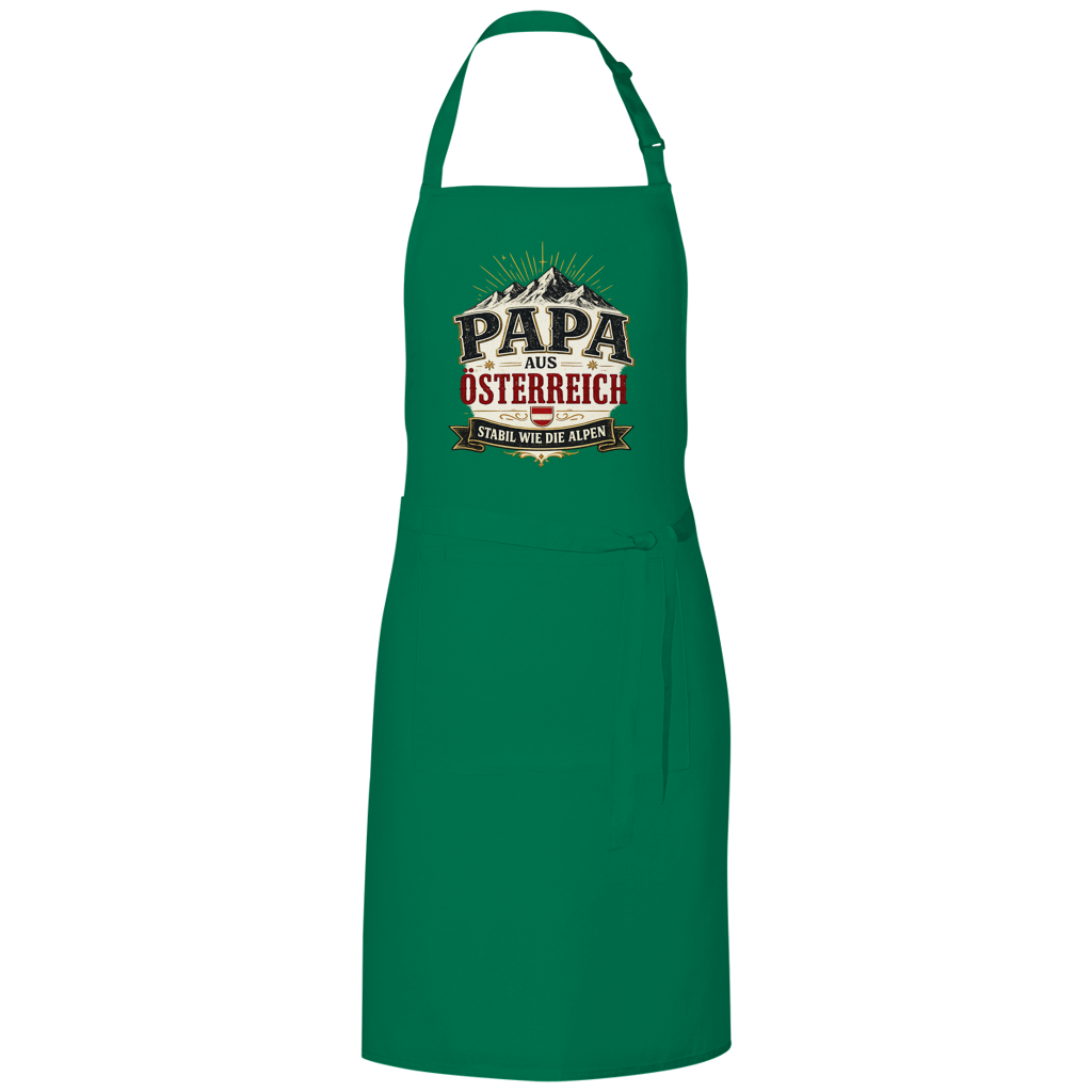 Grillschürze „Papa aus Österreich – stabil wie die Alpen“ | Vatertag Geschenk