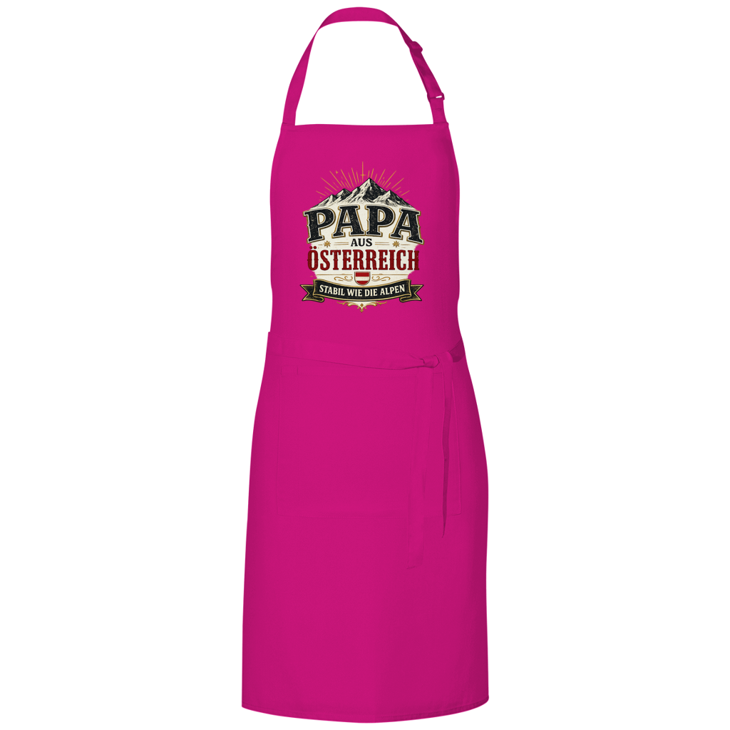 Grillschürze „Papa aus Österreich – stabil wie die Alpen“ | Vatertag Geschenk