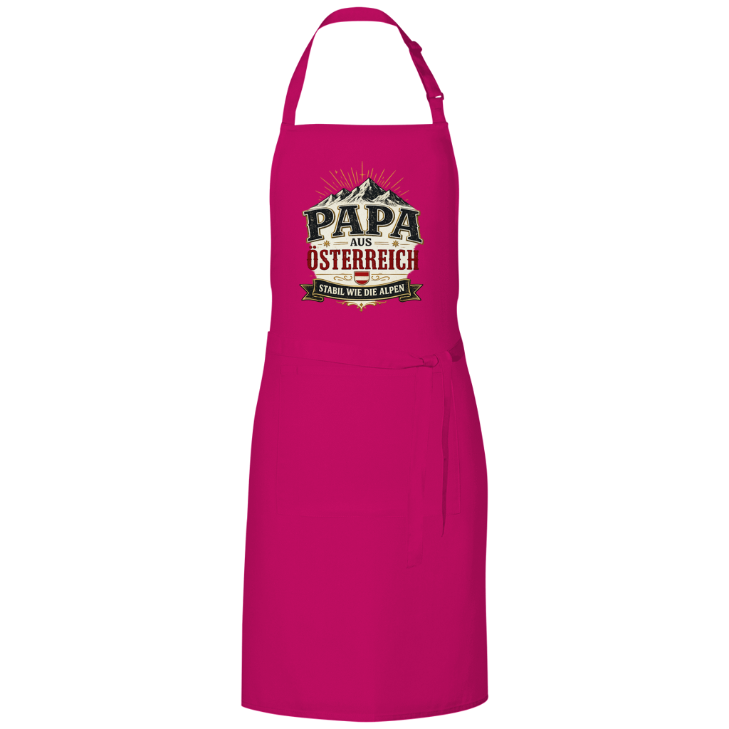 Grillschürze „Papa aus Österreich – stabil wie die Alpen“ | Vatertag Geschenk