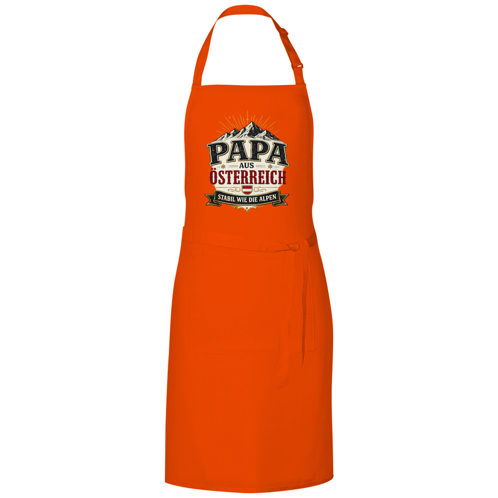 Grillschürze „Papa aus Österreich – stabil wie die Alpen“ | Vatertag Geschenk