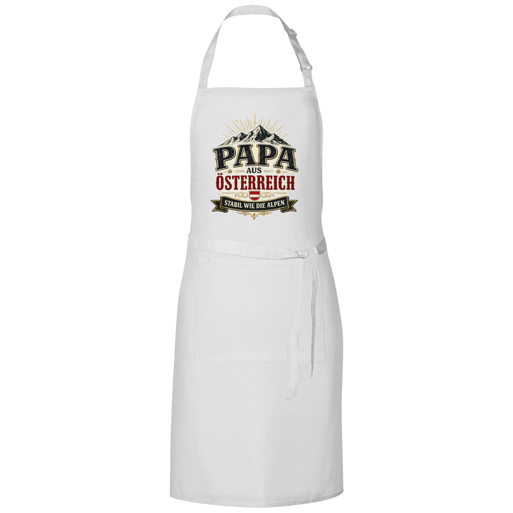 Grillschürze „Papa aus Österreich – stabil wie die Alpen“ | Vatertag Geschenk