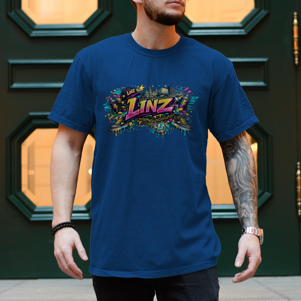 Muška majica LINZ u grafiti stilu – kolekcija Austria Street Vibes
