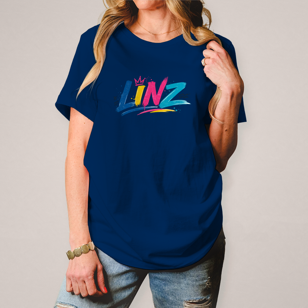 Herren T-Shirt LINZ Retro Graffiti Style – Austria Street Vibes Kollektion