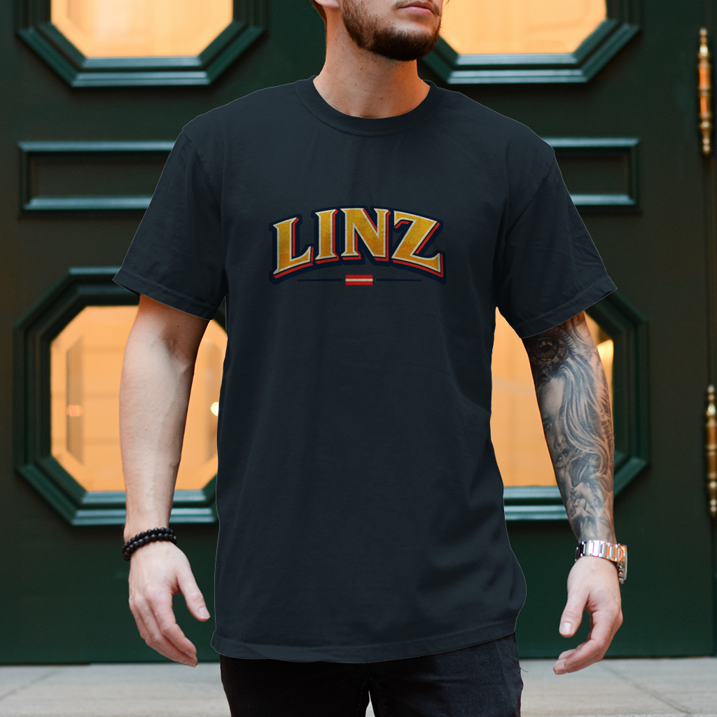 Muška majica LINZ Vintage College Style – Austria Street Vibes kolekcija