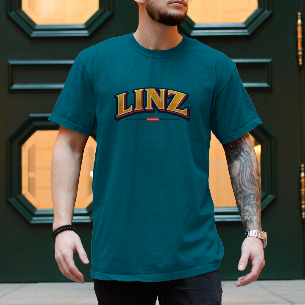 Muška majica LINZ Vintage College Style – Austria Street Vibes kolekcija