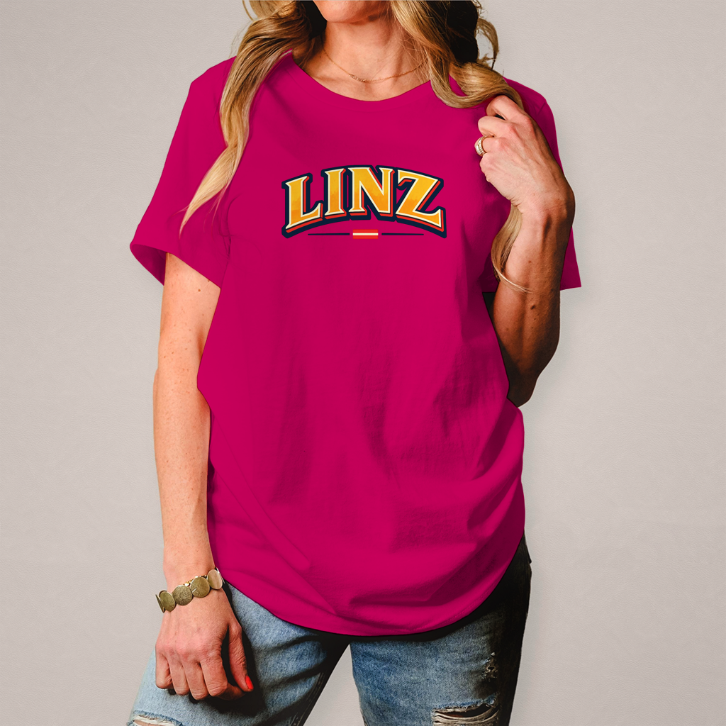 Ženska majica LINZ Vintage College Style – Austria Street Vibes kolekcija