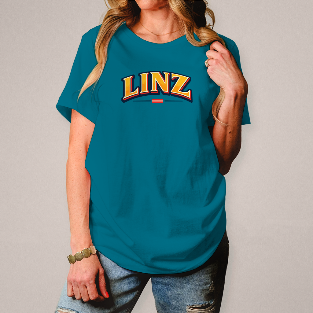 Ženska majica LINZ Vintage College Style – Austria Street Vibes kolekcija